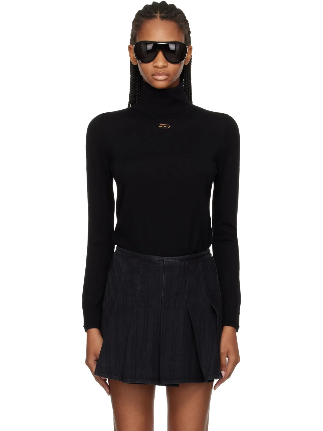Black M-Alinesa-Tn Turtleneck - 1