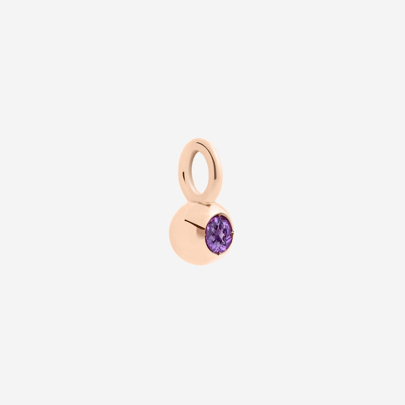 DoDo Rose Gold & Amethyst Bollicine Charm outlook