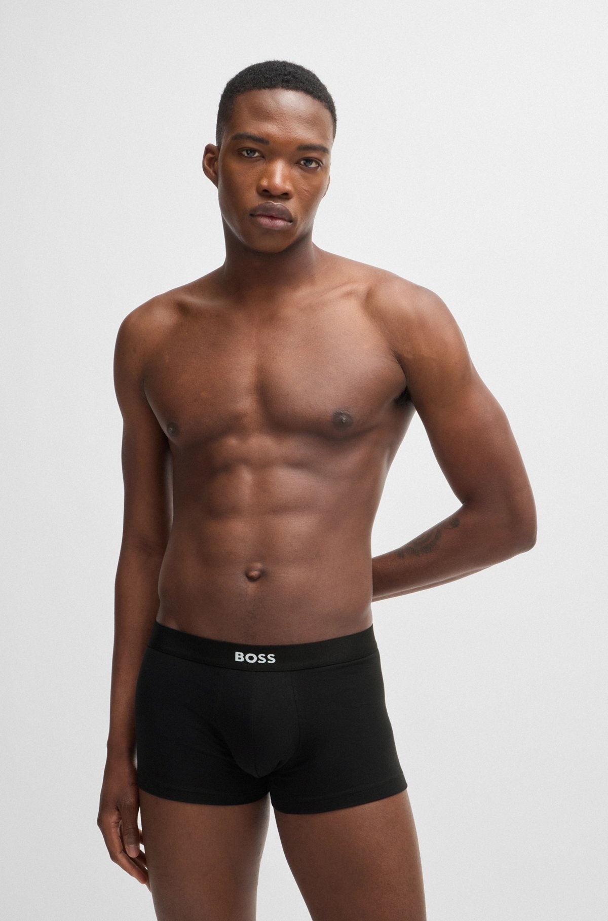 TWO-PACK OF STRETCH-COTTON TRUNKS WITH LOGO WAISTBANDS - 6