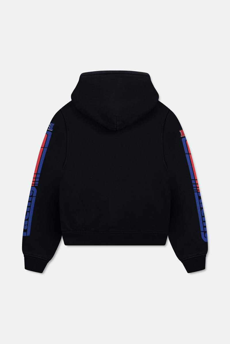 Rhude SPLIT PETROL LOGO HOODIE outlook