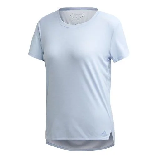 (WMNS) adidas Training Sports Round-neck Short-sleeve Tee Blue FL8567 - 1