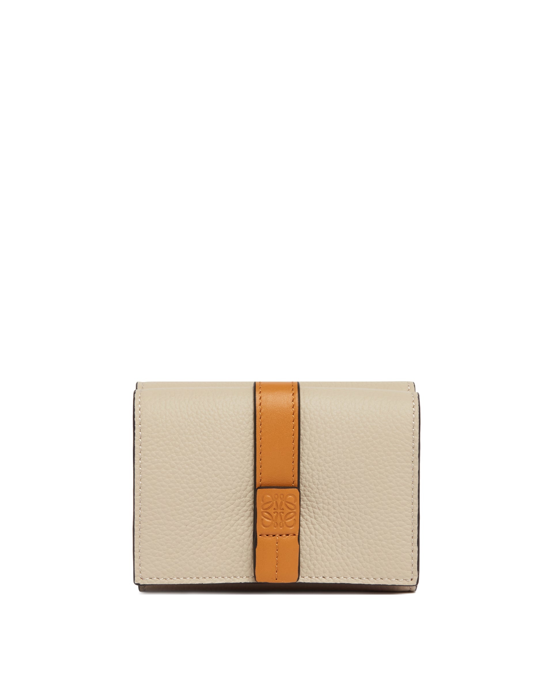 Gray Leather Trifold Wallet - 1
