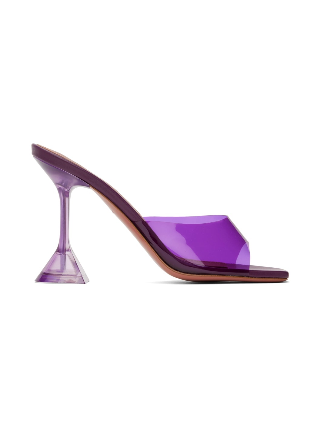 Purple Lupita Glass Slipper Heeled Sandals - 1