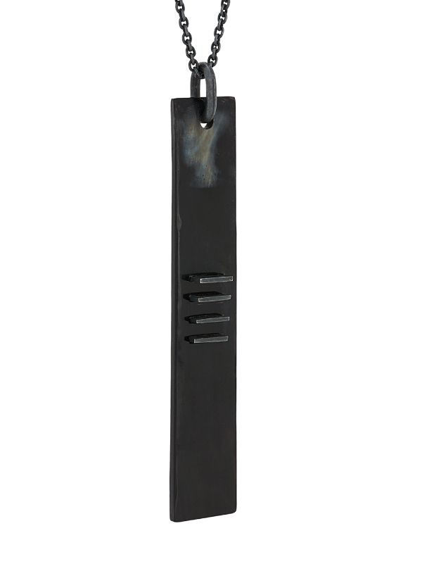 PARTS OF FOUR Plate Slab Necklace (4 staple, H+KA) - 3
