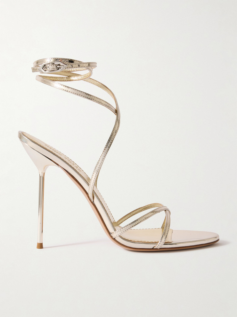 Liz Metallic-leather Sandals 1