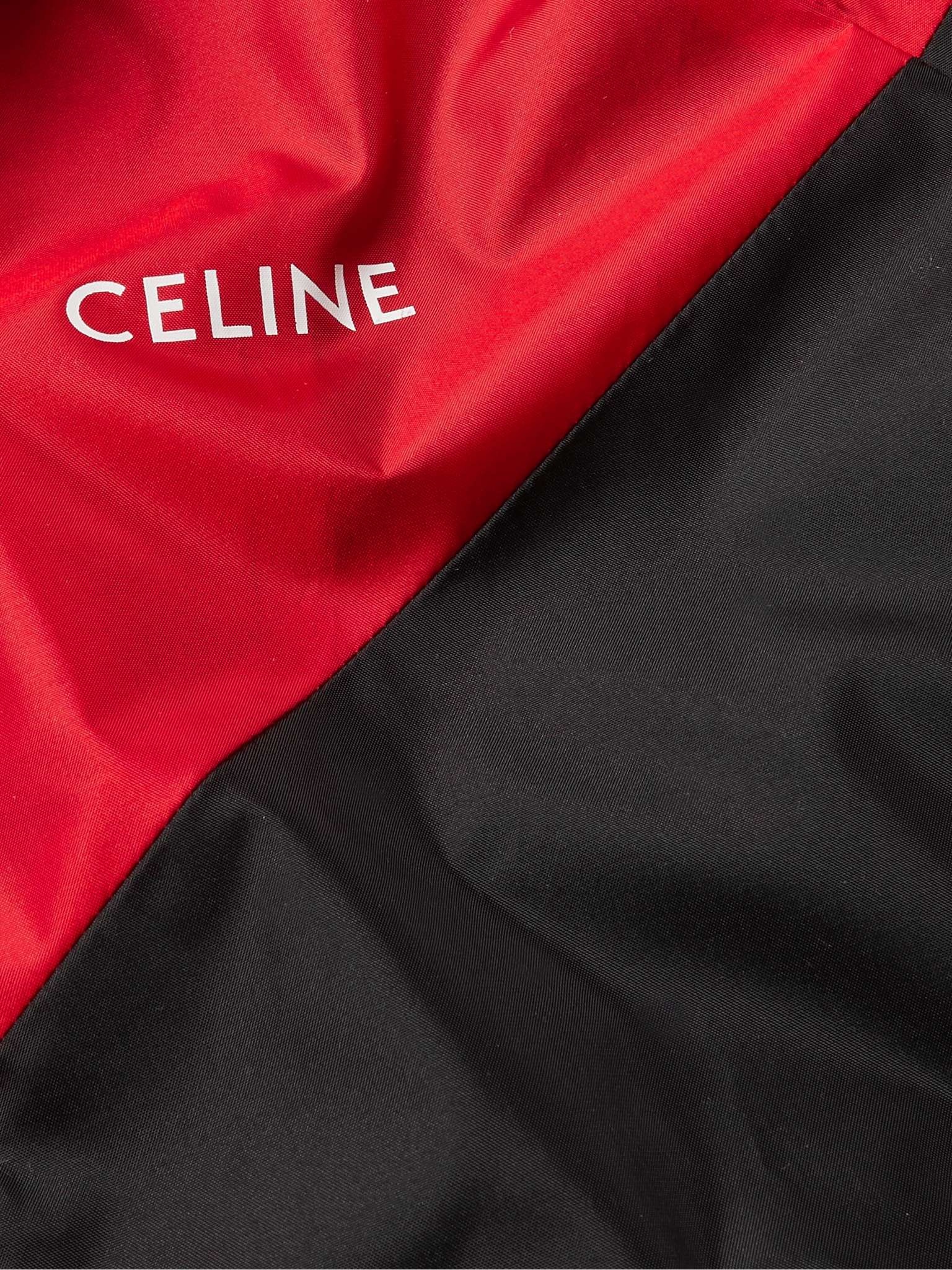 Celine-Printed Colour-Block Nylon Hooded Jacket - 3