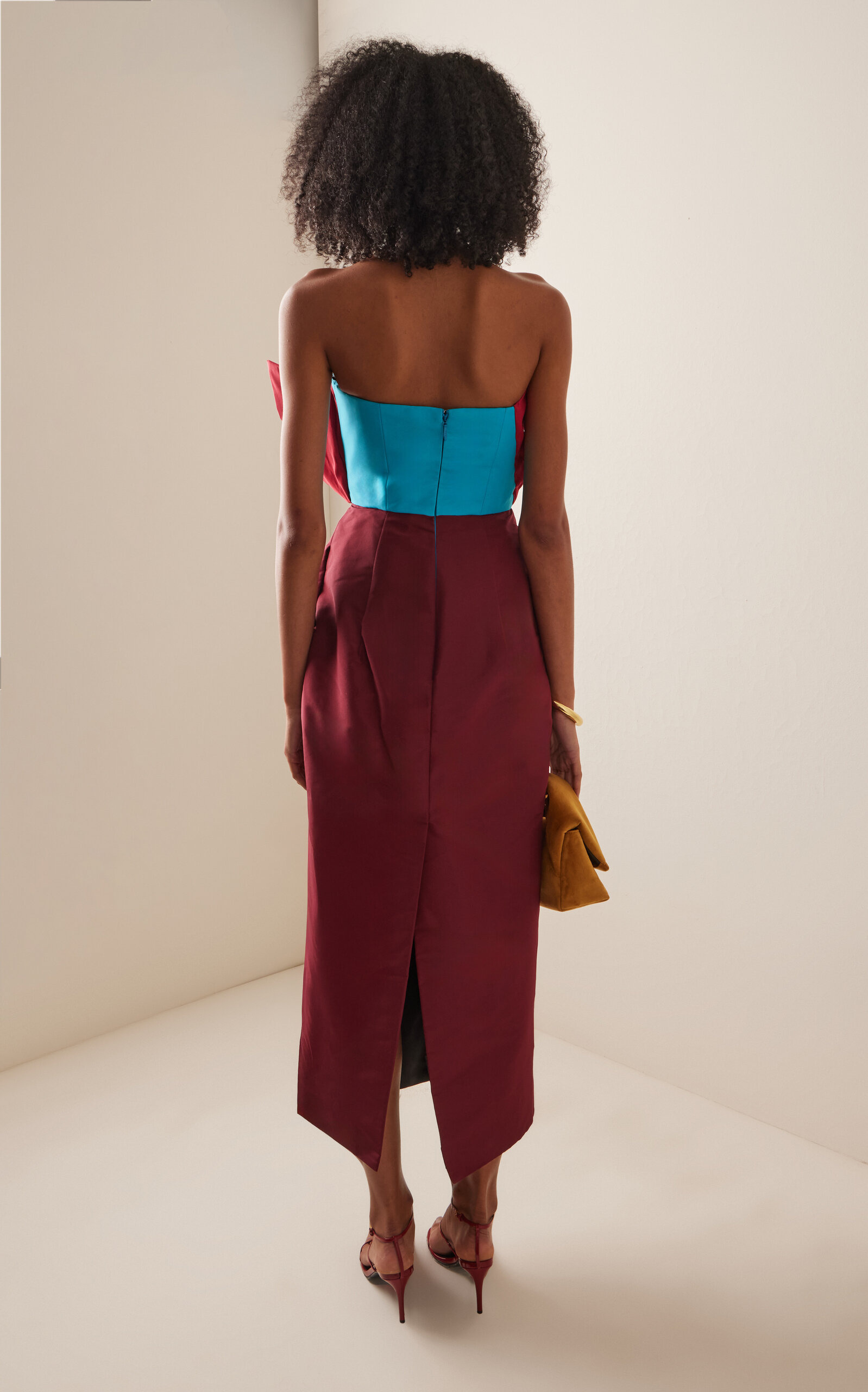 Colorblocked Silk Tulip Gown multi - 4