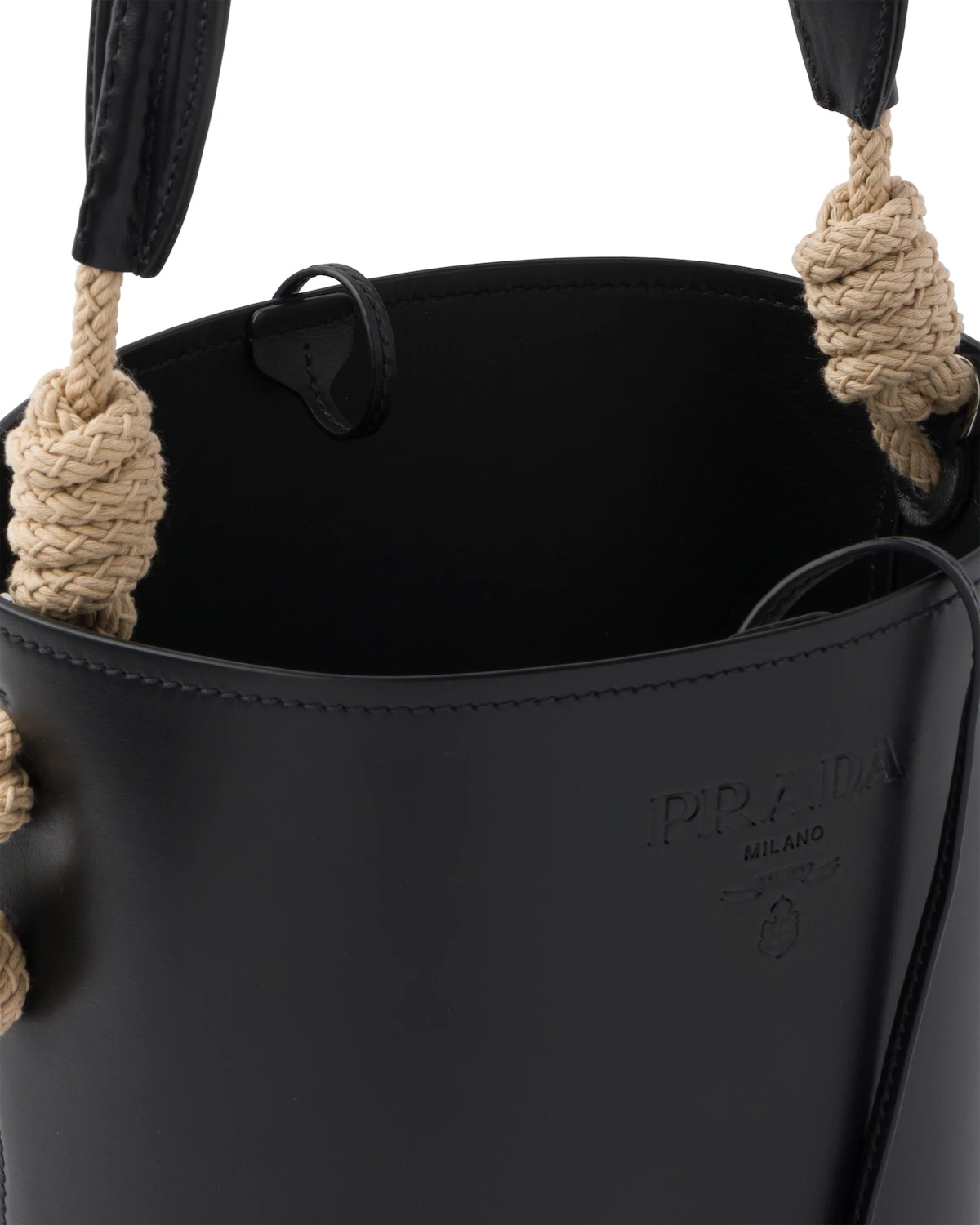 Leather Prada Tambour Bucket Bag - 5