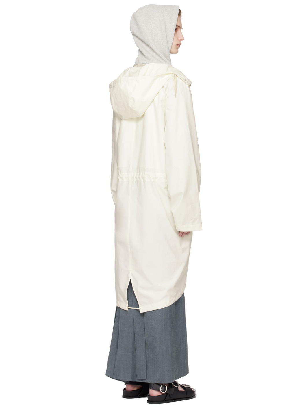 Off-White Drawstring Parka - 3