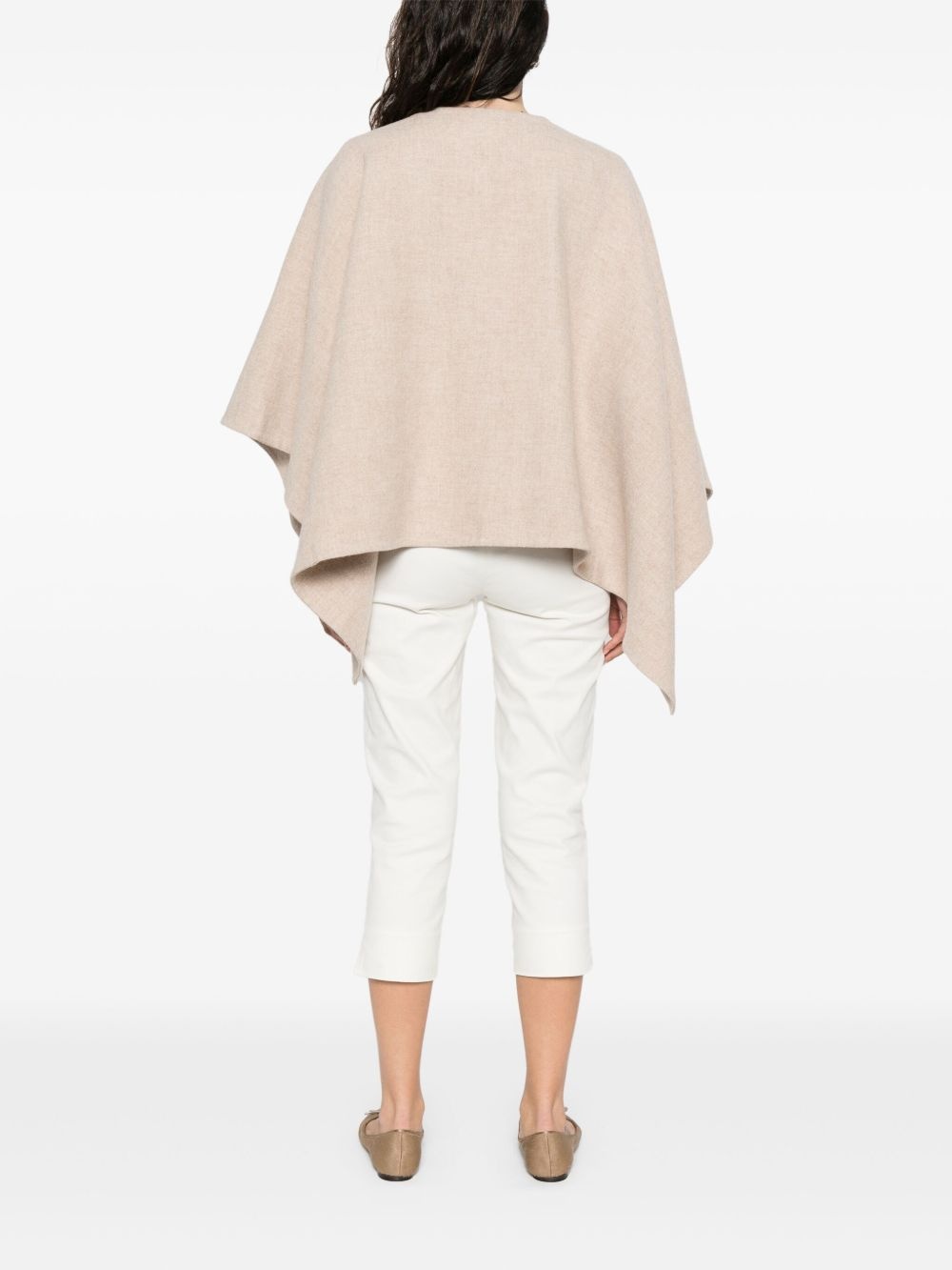 asymmetric-hem poncho - 4
