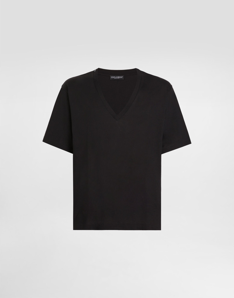 Cotton V-neck T-shirt 1