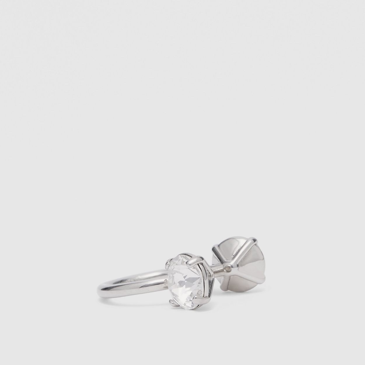 Crystal Detail Palladium-plated Ear Cuff - 1