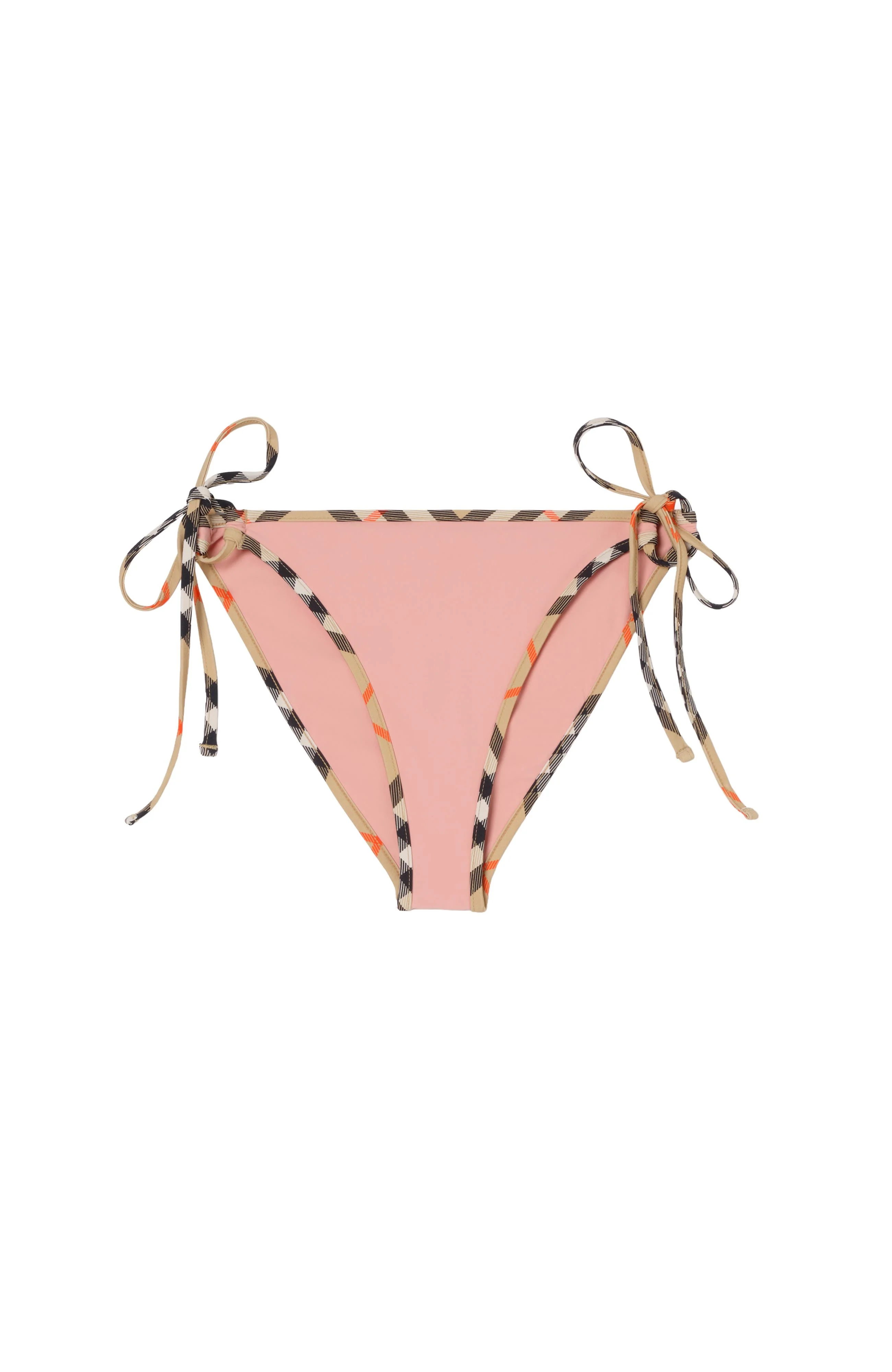burberry Check Trim Bikini Briefs in Begonia Pink at Nordstrom - 1