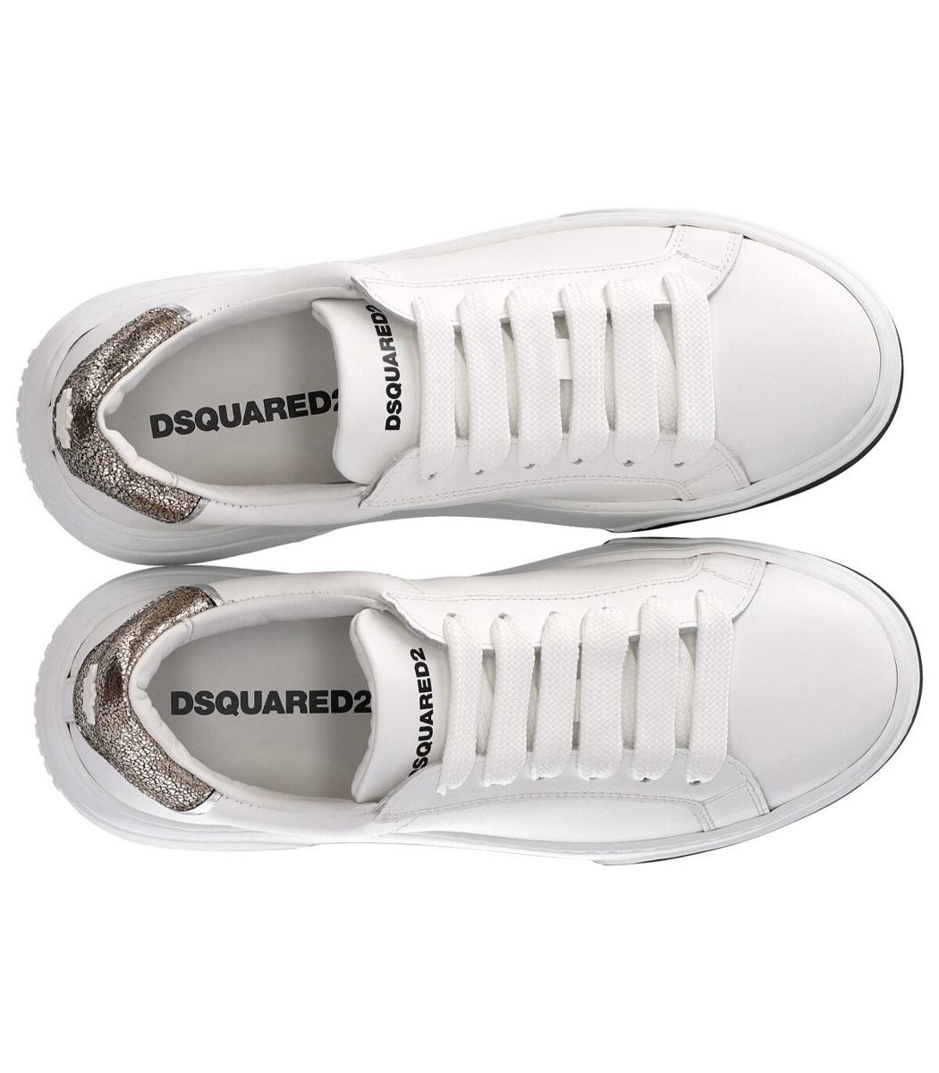 DSQUARED2 BUMPER WHITE GOLD SNEAKER - 5