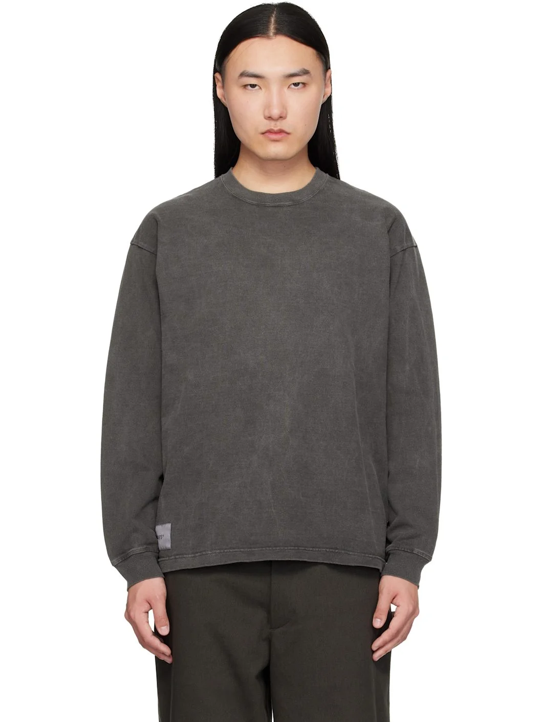 Gray SIGN-OD Long Sleeve T-shirt - 1
