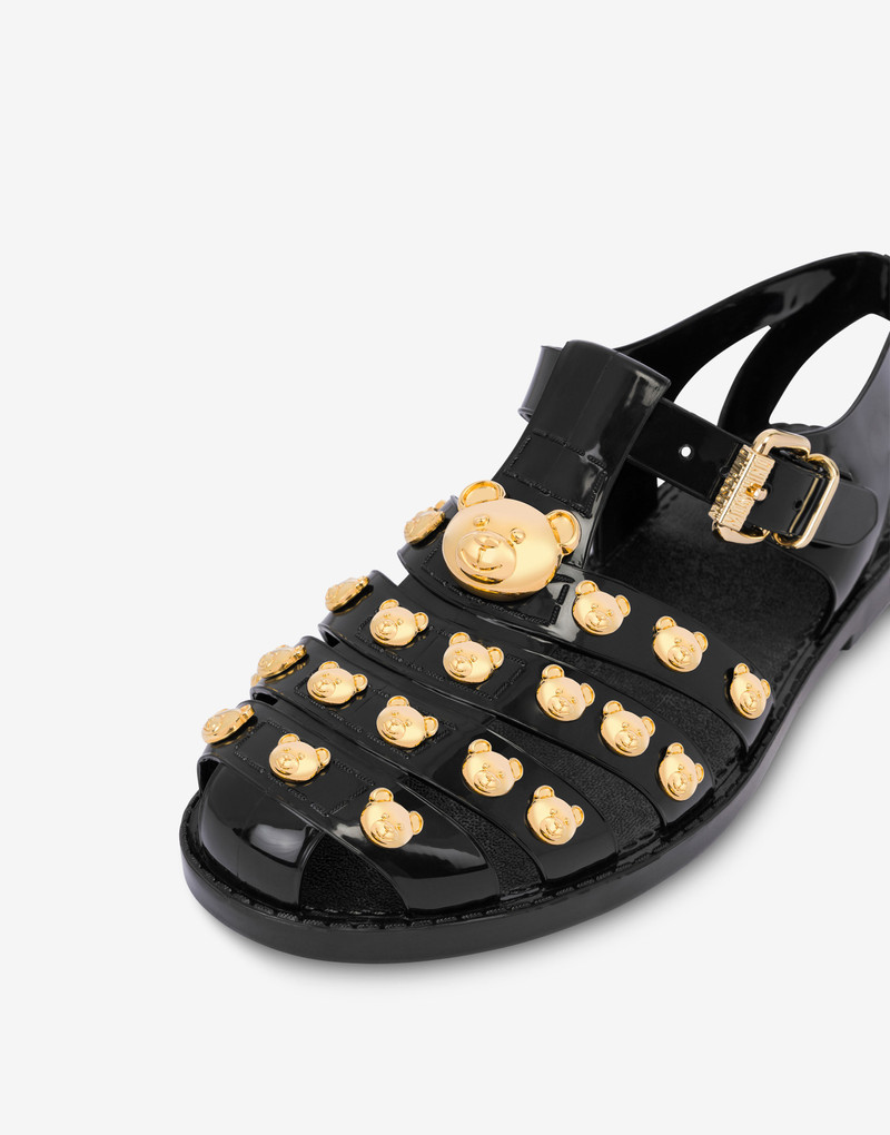 TEDDY STUDS JELLY SANDALS 4
