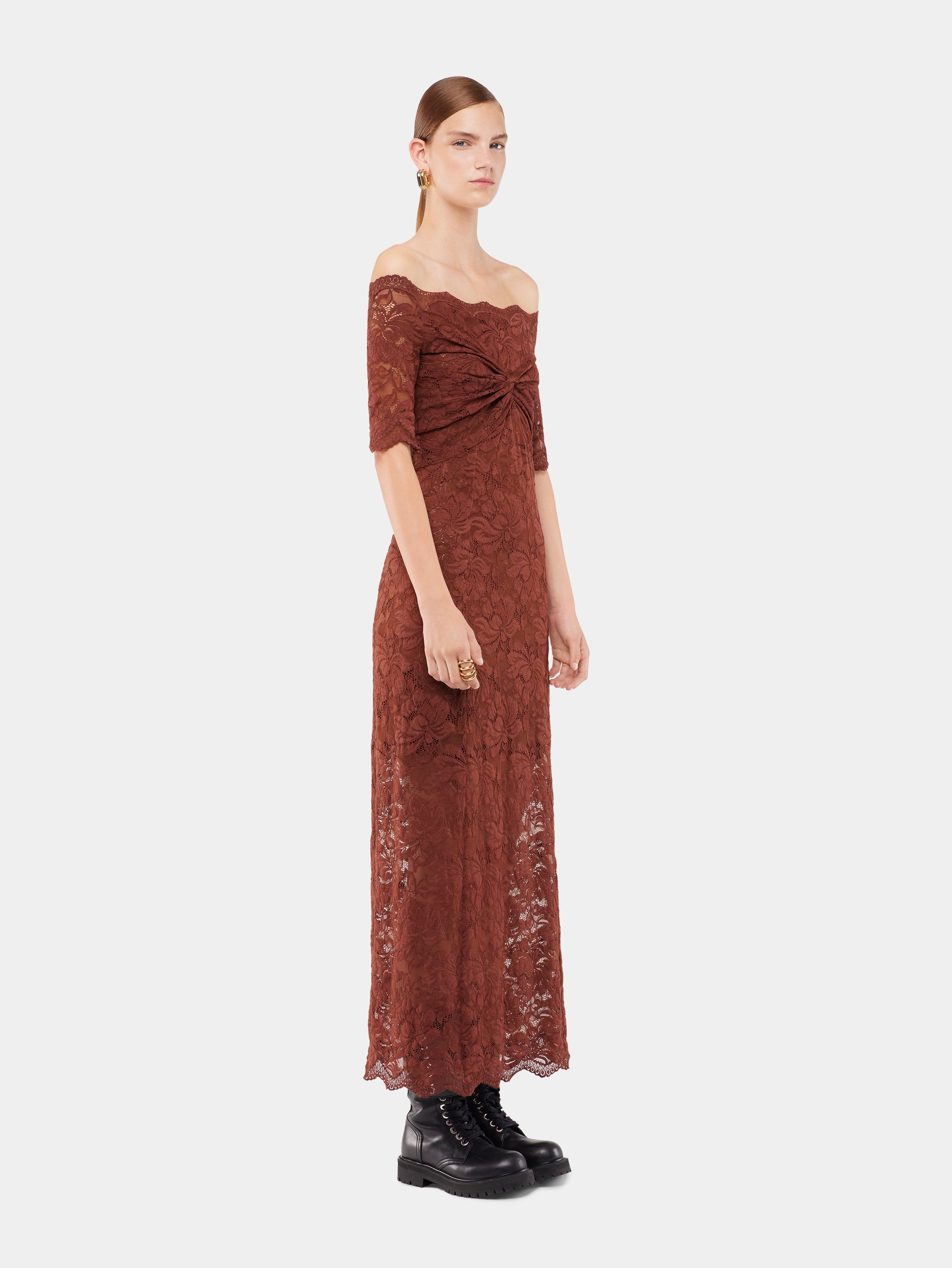 MIDI DRESS IN LACE - 3