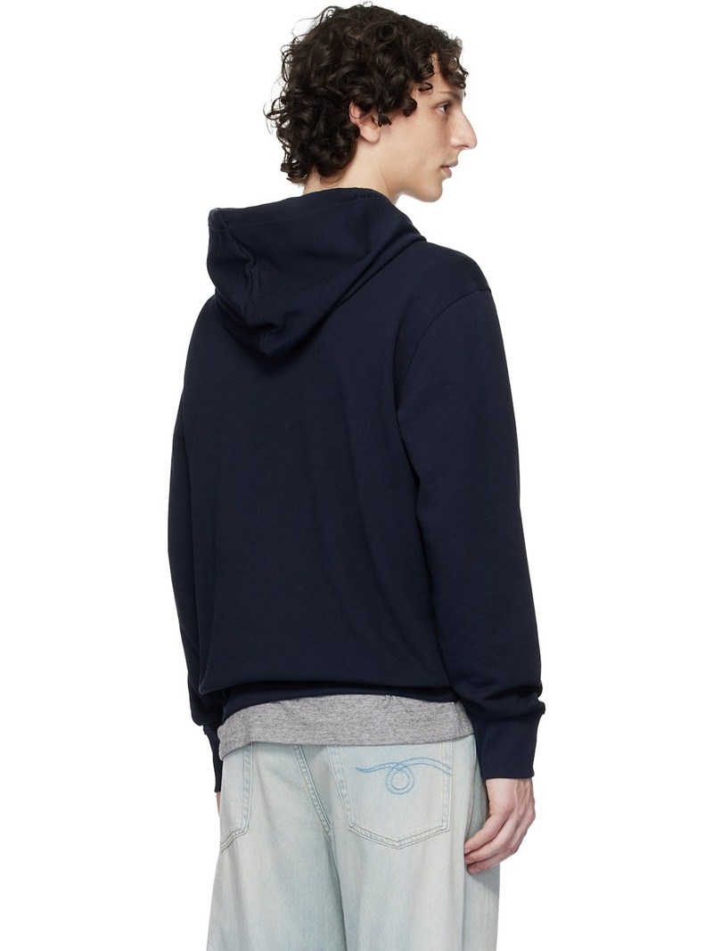 Navy Relaxed-Fit Large Logo Hoodie 3