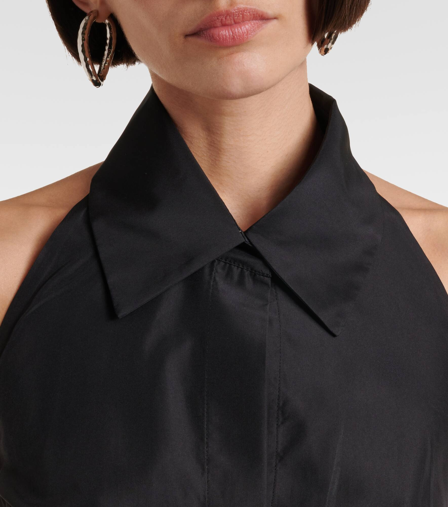 Halterneck belted maxi dress - 4
