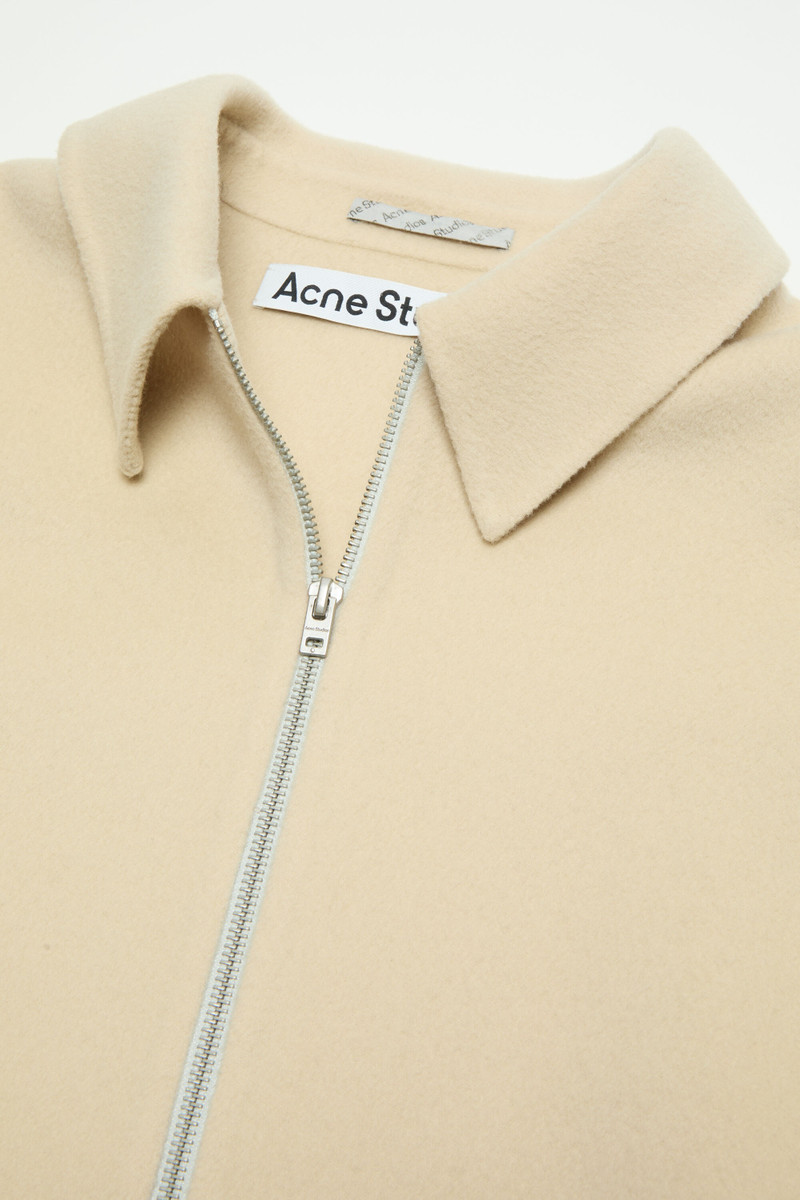 Wool zipper jacket - Oat beige 5