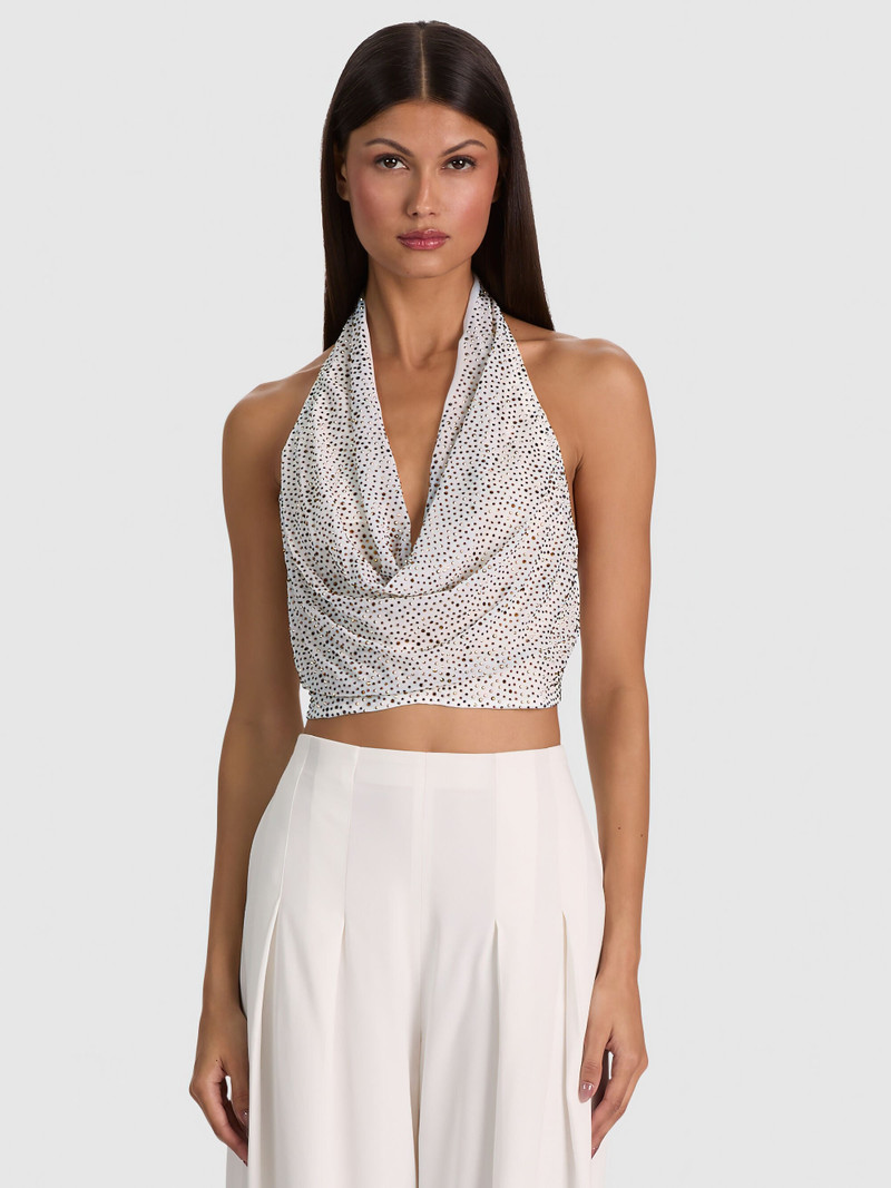 DANI EMBELLISHED HALTER TOP 2