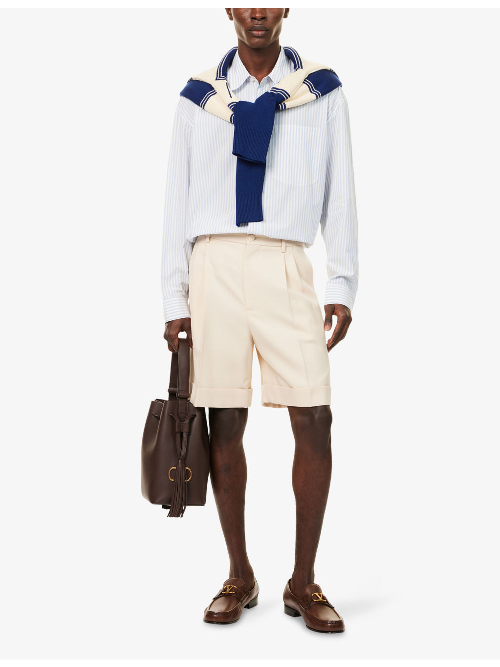 Pleated Relaxed-Fit Wool Shorts - 2