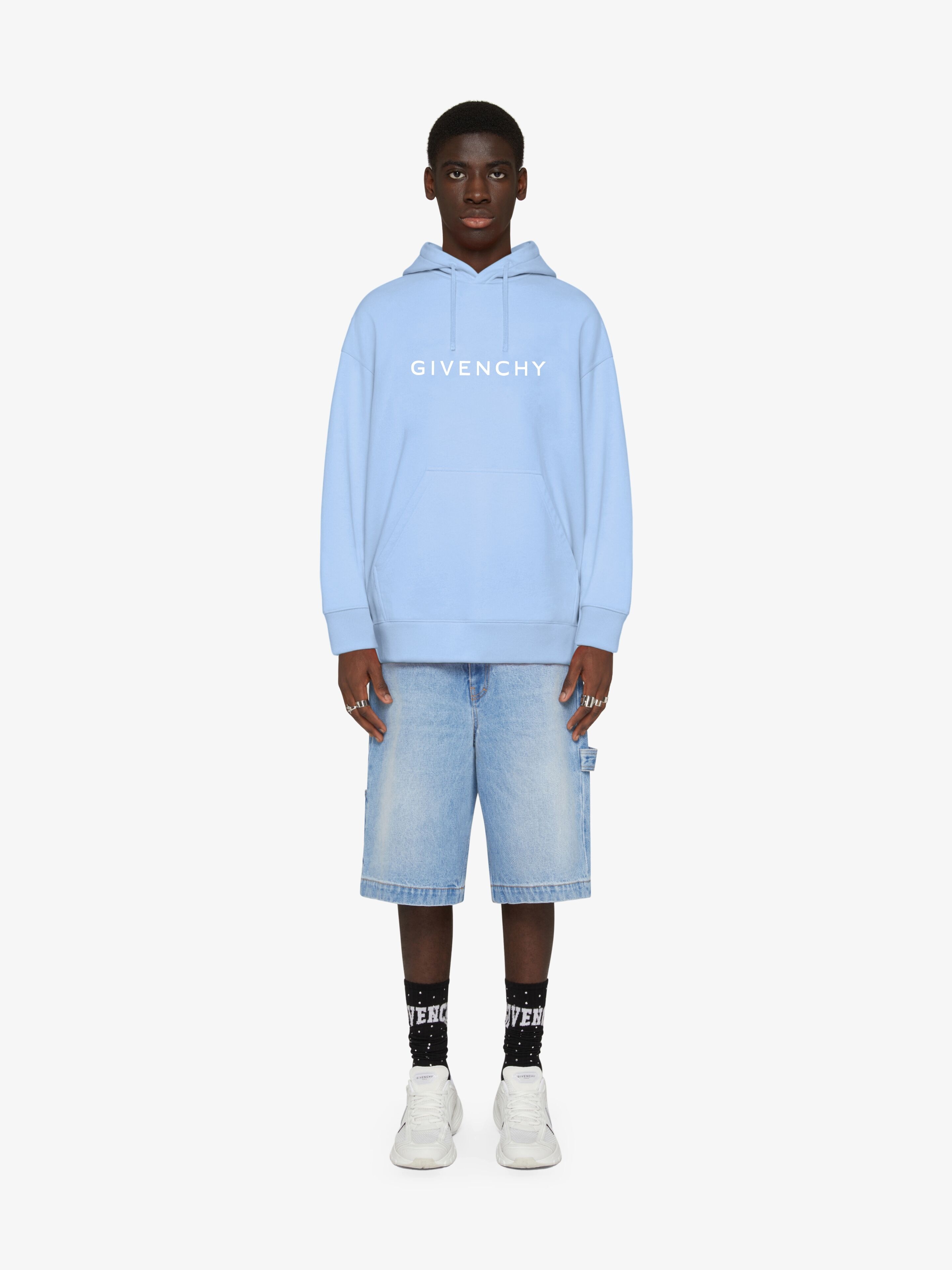 GIVENCHY ARCHETYPE SLIM FIT HOODIE IN FLEECE - 2