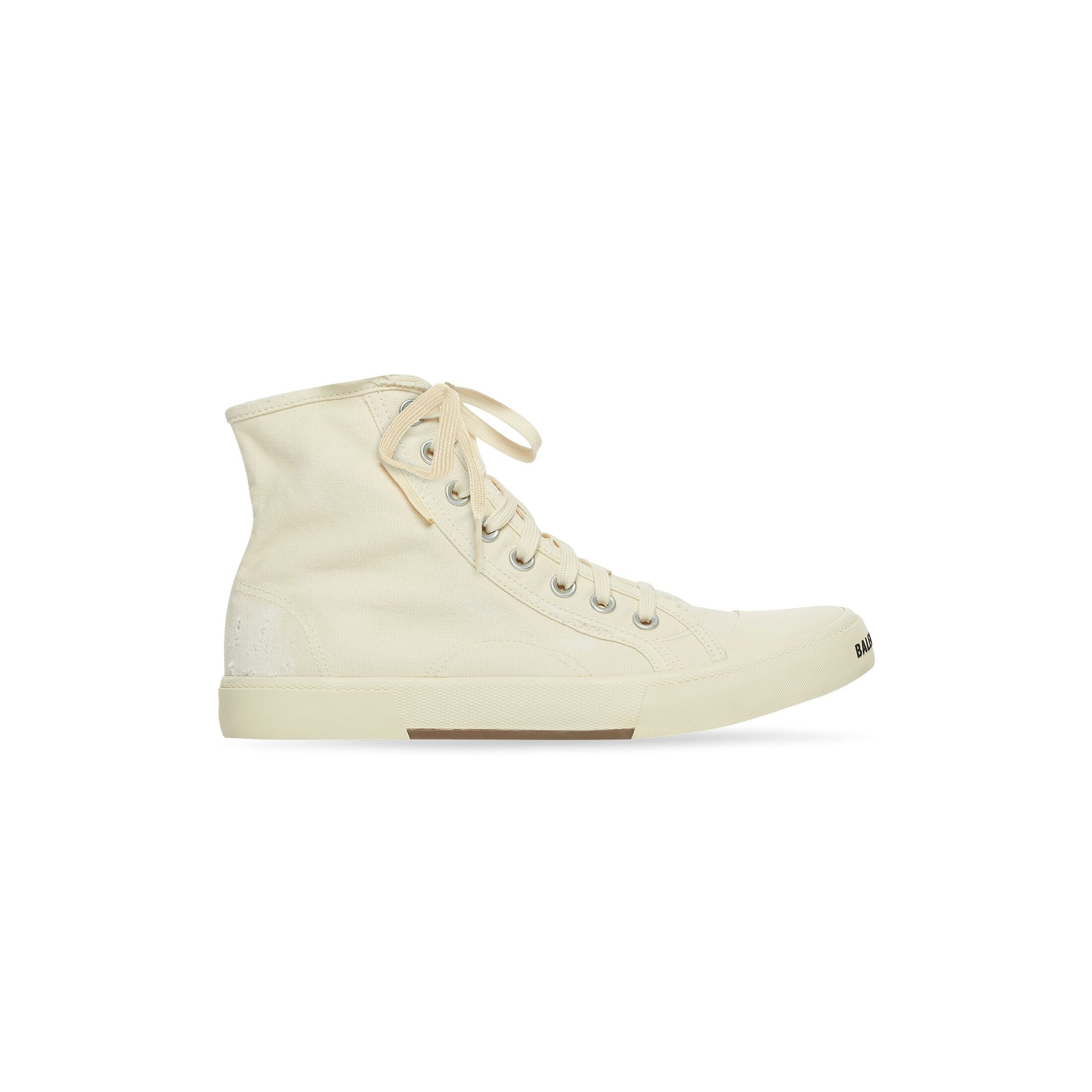 (WMNS) Balenciaga Paris High Top Sneakers 'White Destroyed Cotton and White Rubber' 688756W3RC49090 - 2