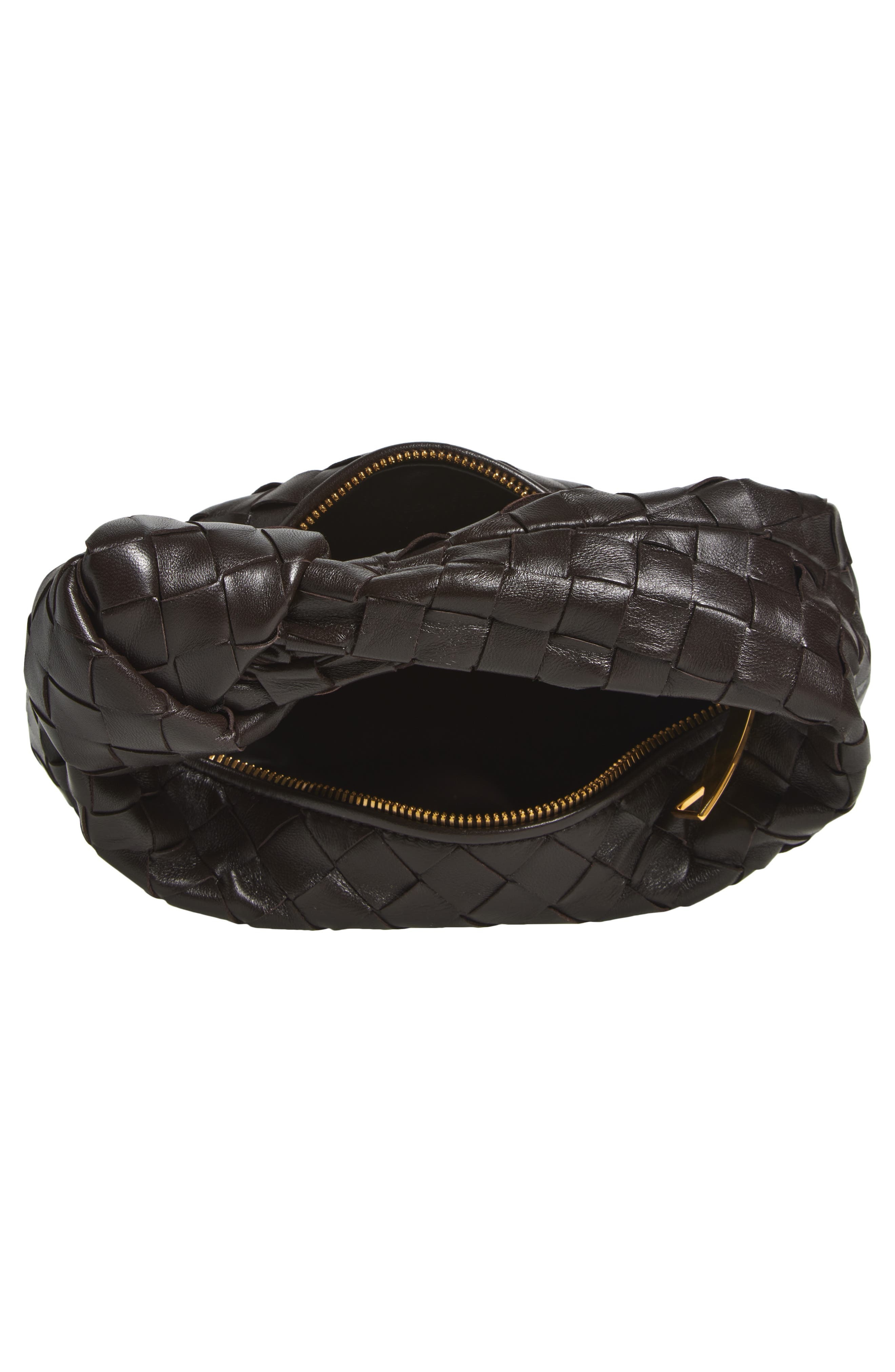 Bottega Veneta Mini Jodie Leather Hobo in Fondant-Gold at Nordstrom - 4