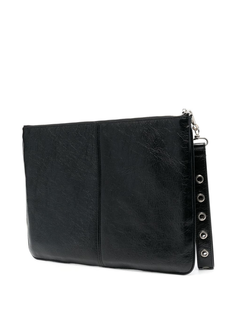 Le Cagole leather clutch bag 3