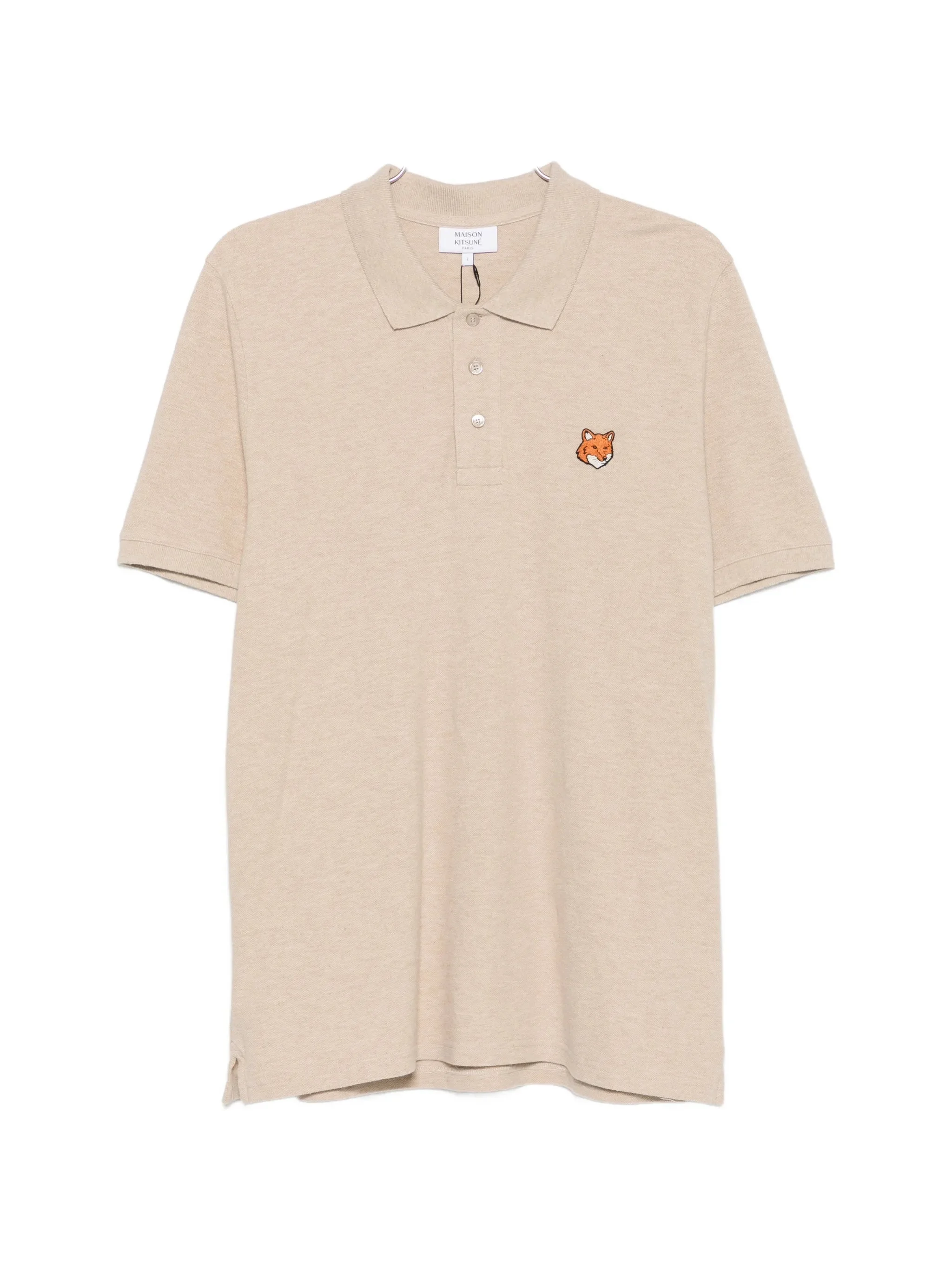 Maison Kitsuné Fox Head Patch Polo Shirt - 1