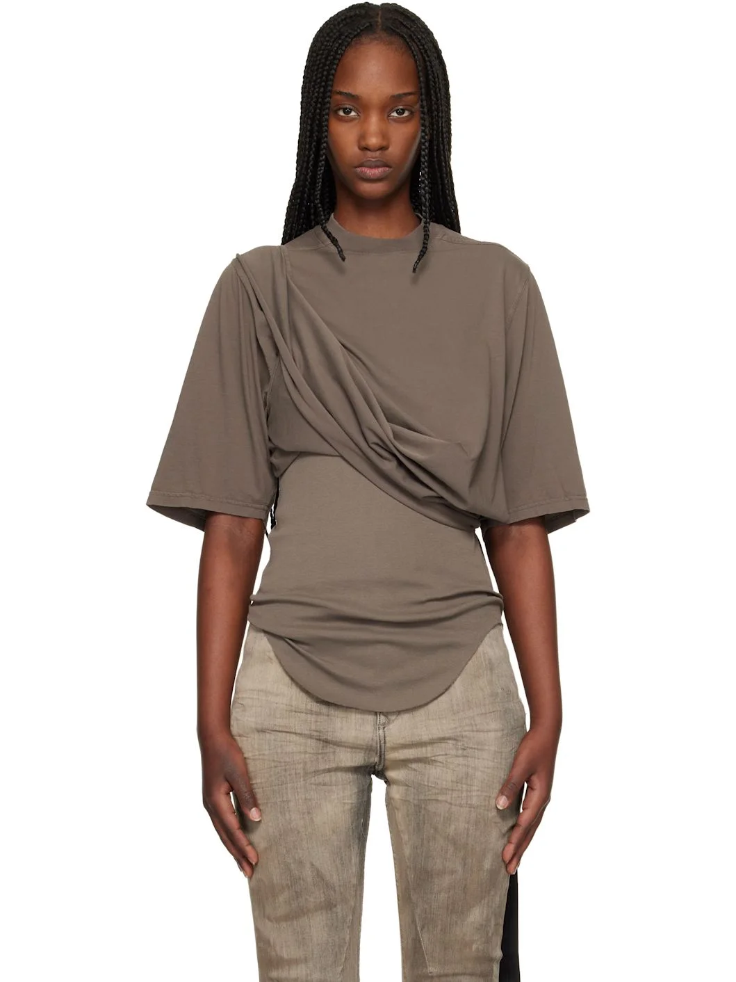 Brown Temple Jumbo SS T-shirt - 1