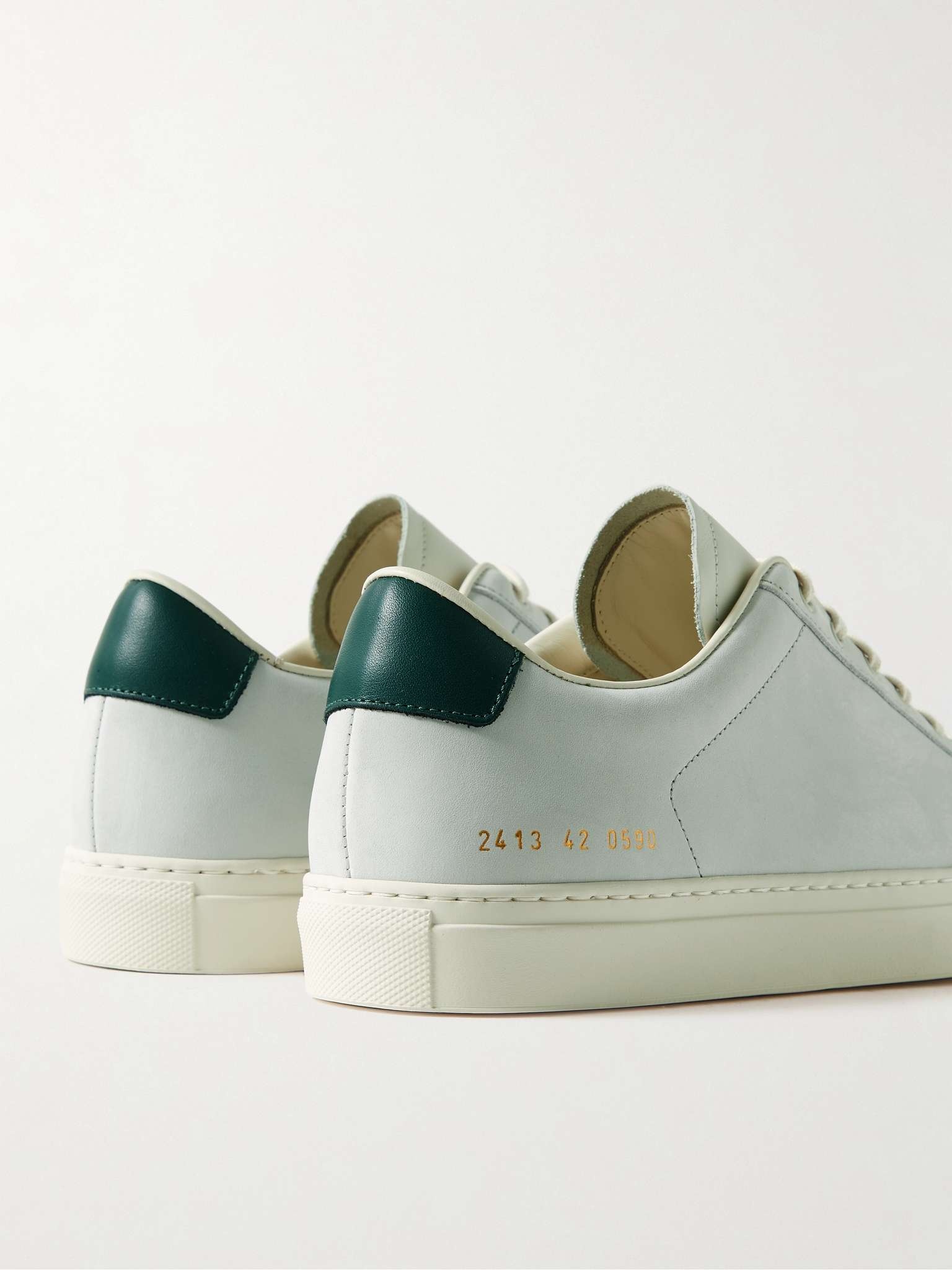 Retro Leather-Trimmed Nubuck Sneakers - 5