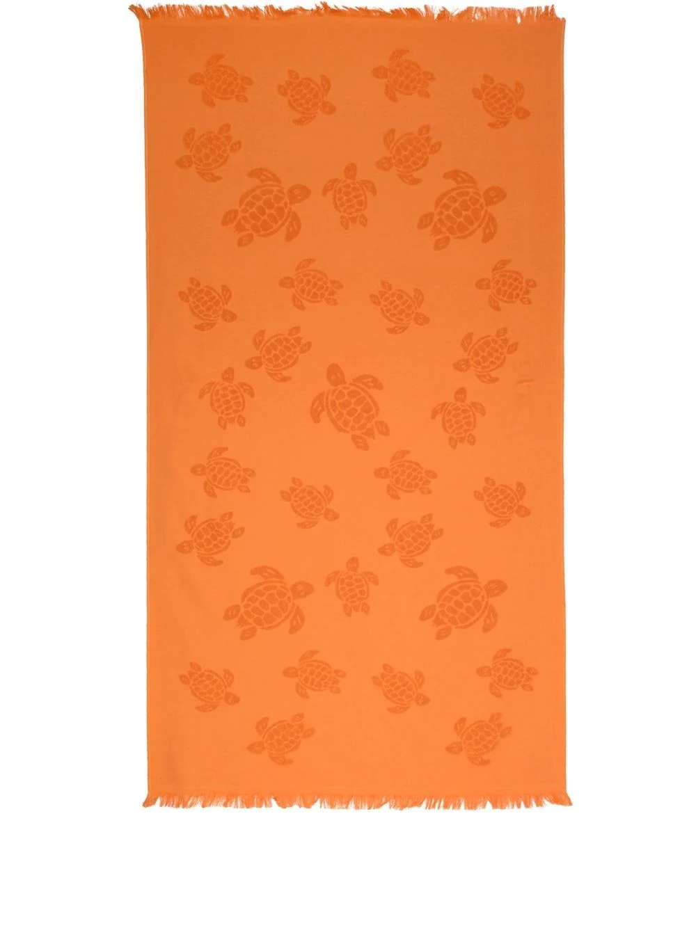 turtle-jacquard beach towel - 1