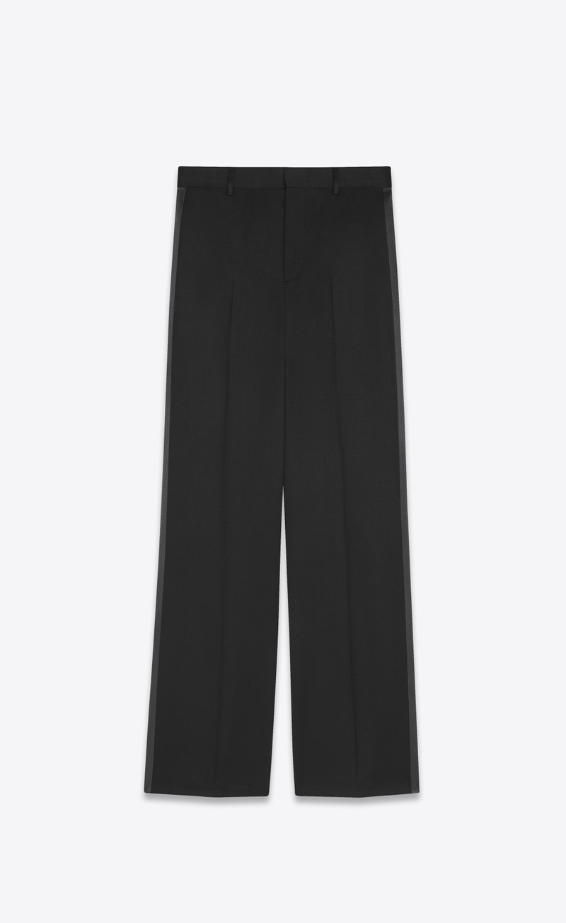 wide-leg tuxedo pants in wool 1