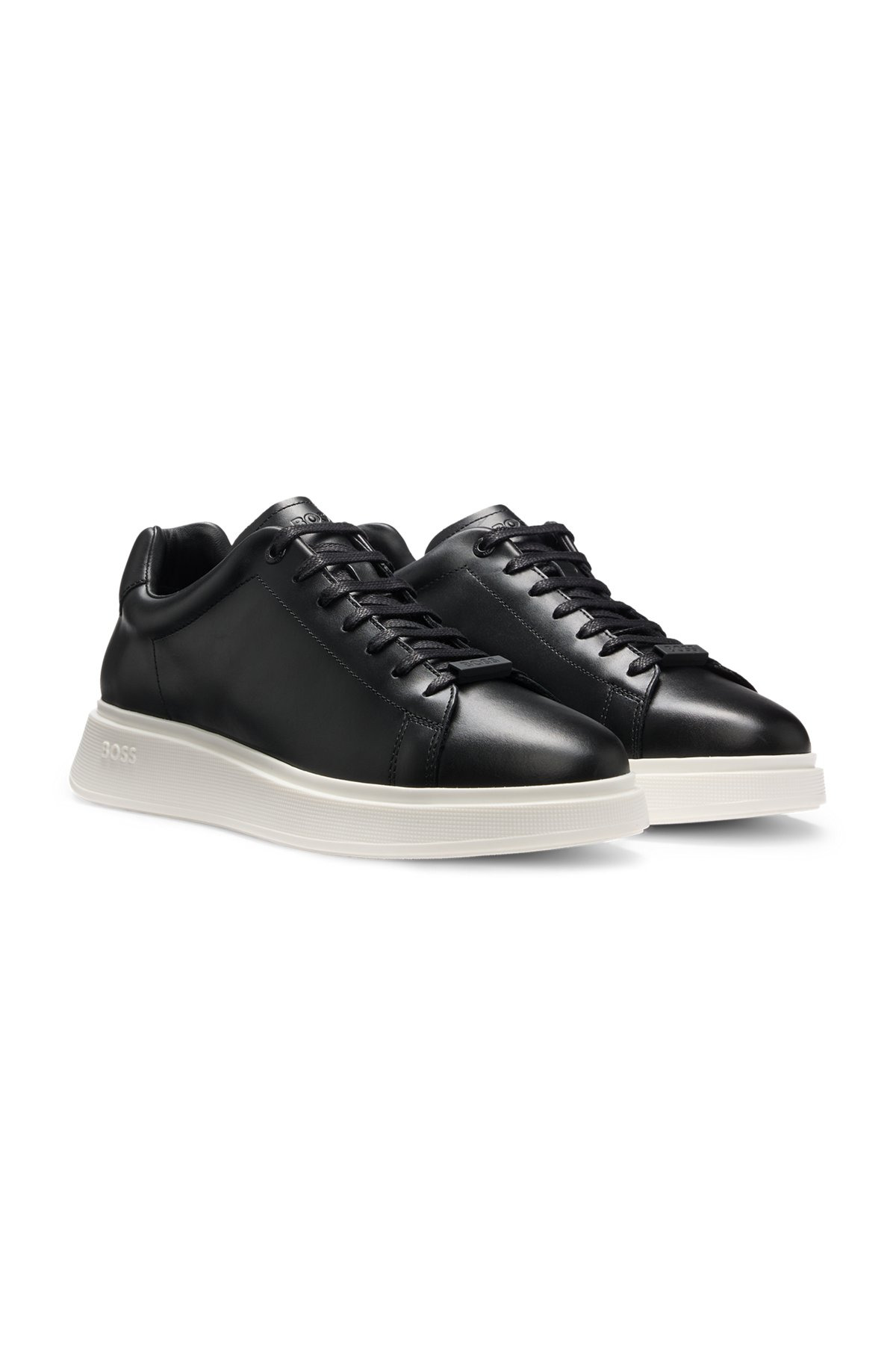 LEATHER TRAINERS WITH RUBBER OUTSOLE - 2
