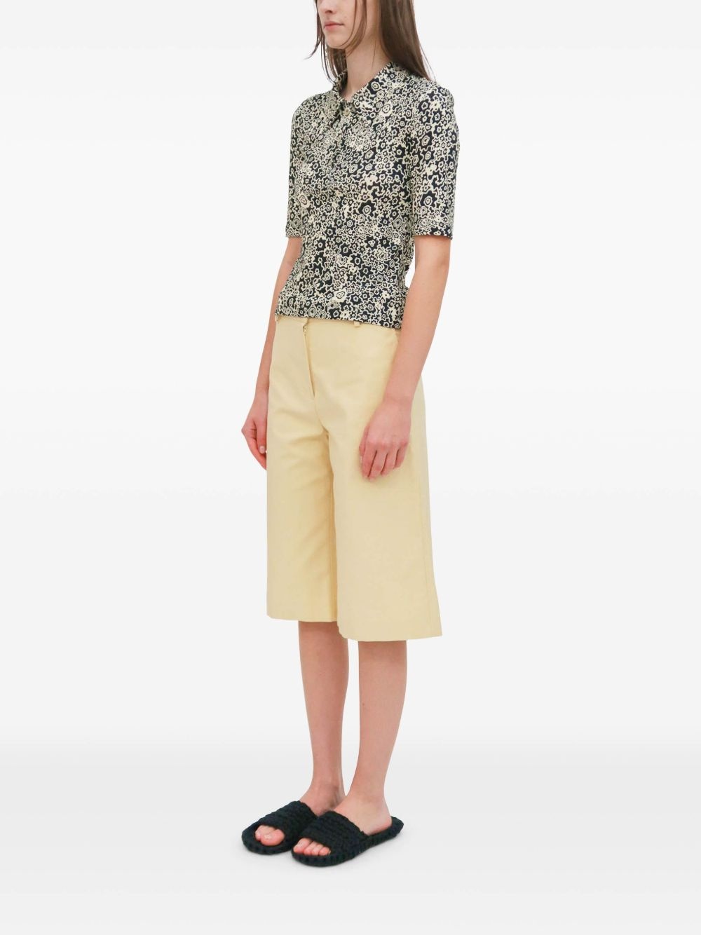 floral-print polo top - 4