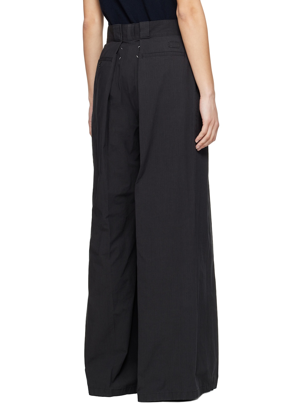 Black Pleat Trousers - 3