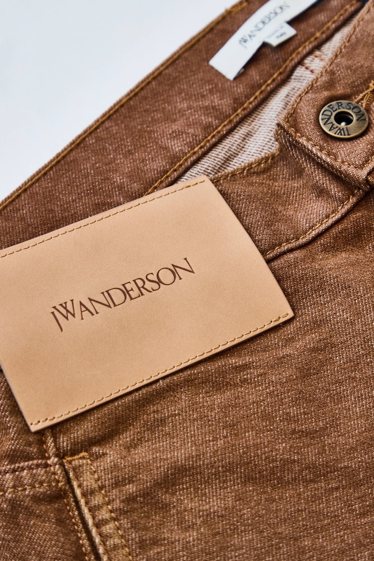JW Anderson Aged Twisted Workwear Jeans Rust - 3