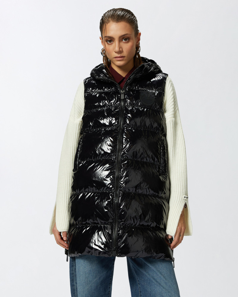 PINKO PADDED PUFFER GILET WITH HOOD outlook