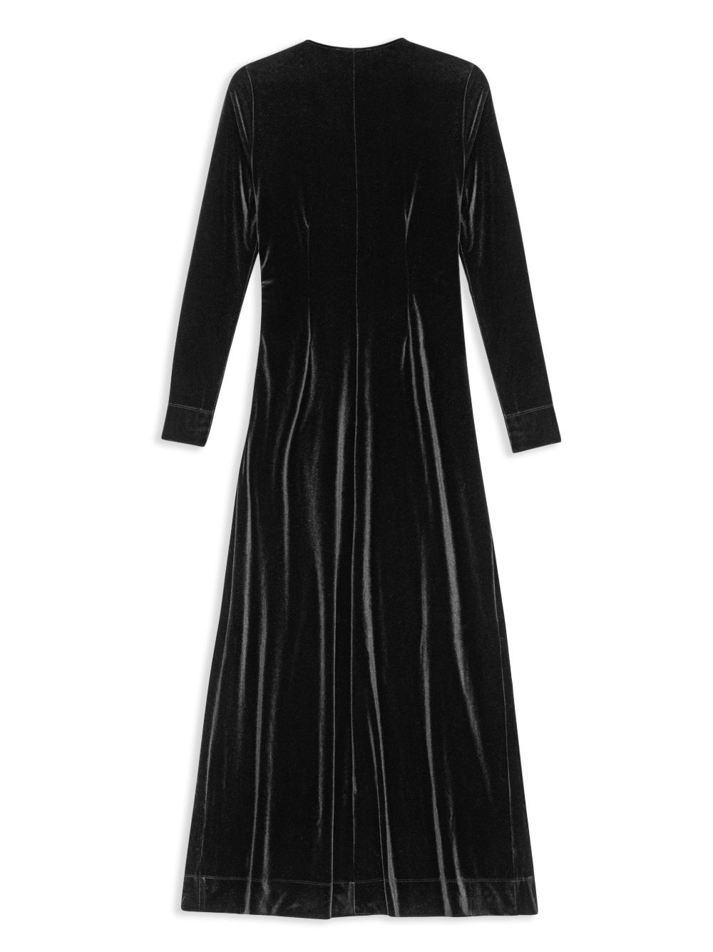 ruched velvet maxi dress - 6
