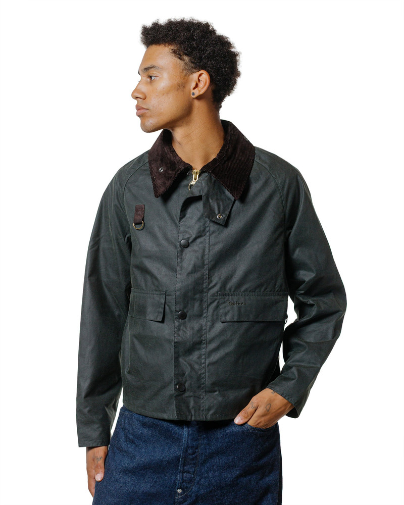 Barbour Spey Wax Jacket Sage outlook