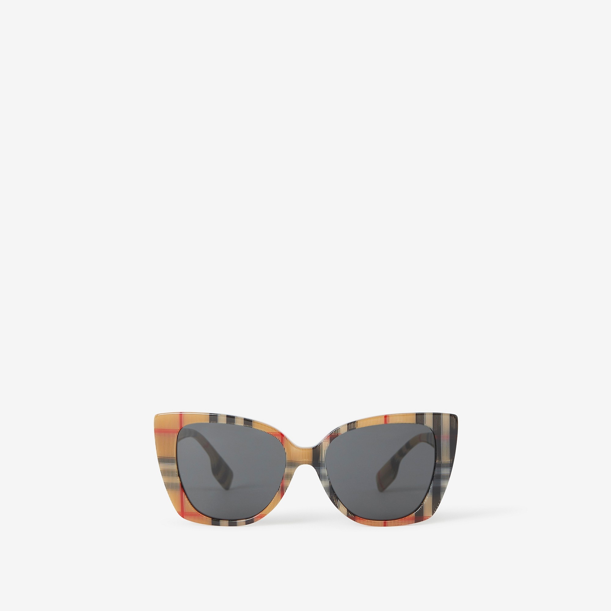 Check Oversized Cat-eye Frame Sunglasses - 1