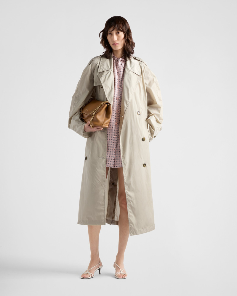 Prada Light technical fabric trench coat outlook