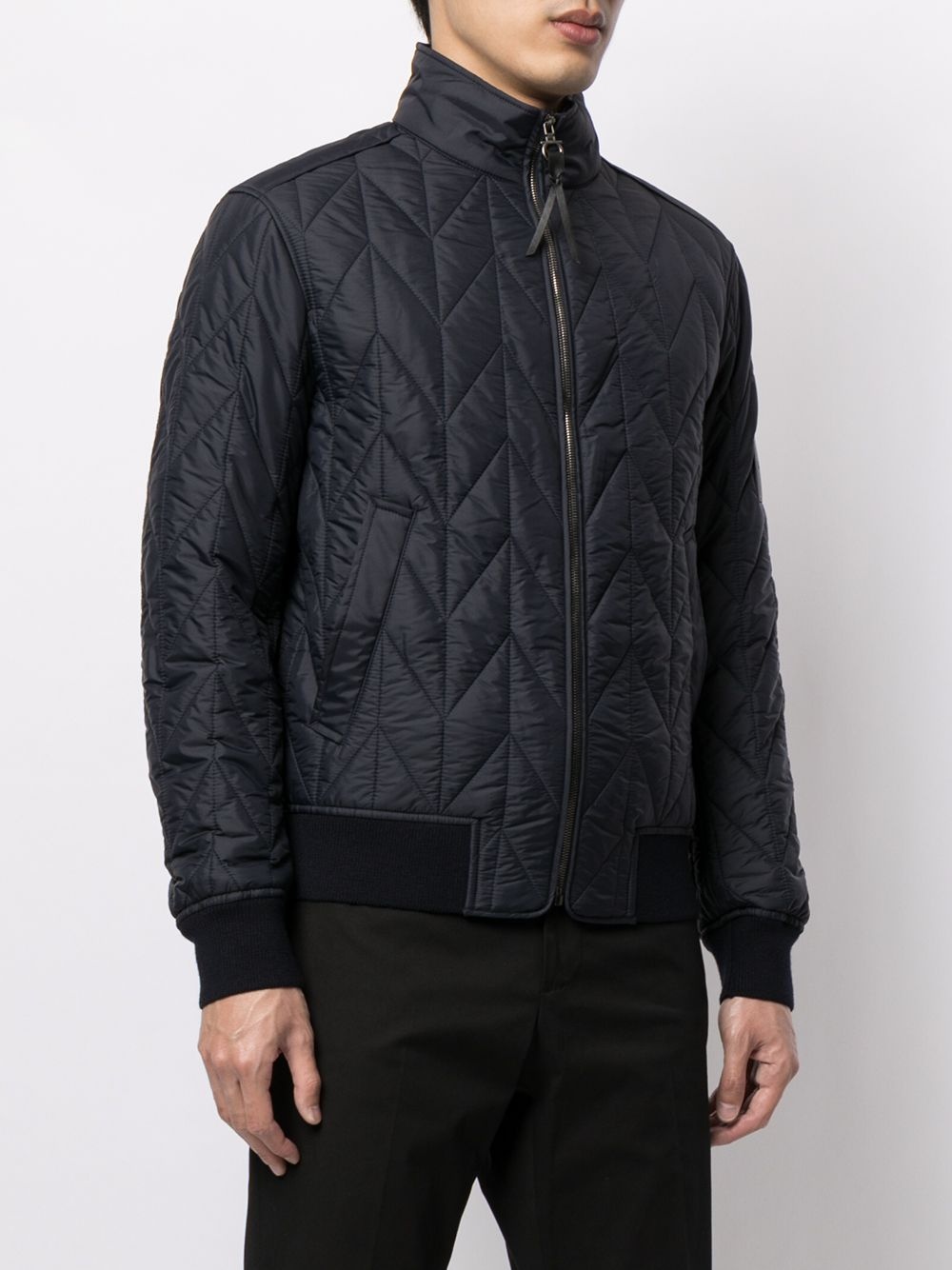 quilted zip-up jacket - 3