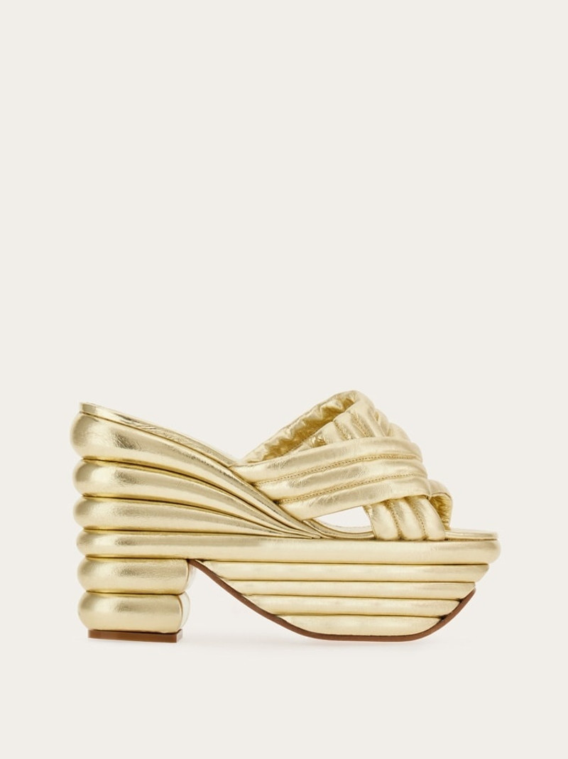 SANDAL WITH SCULPTURAL PLATFORM - 1