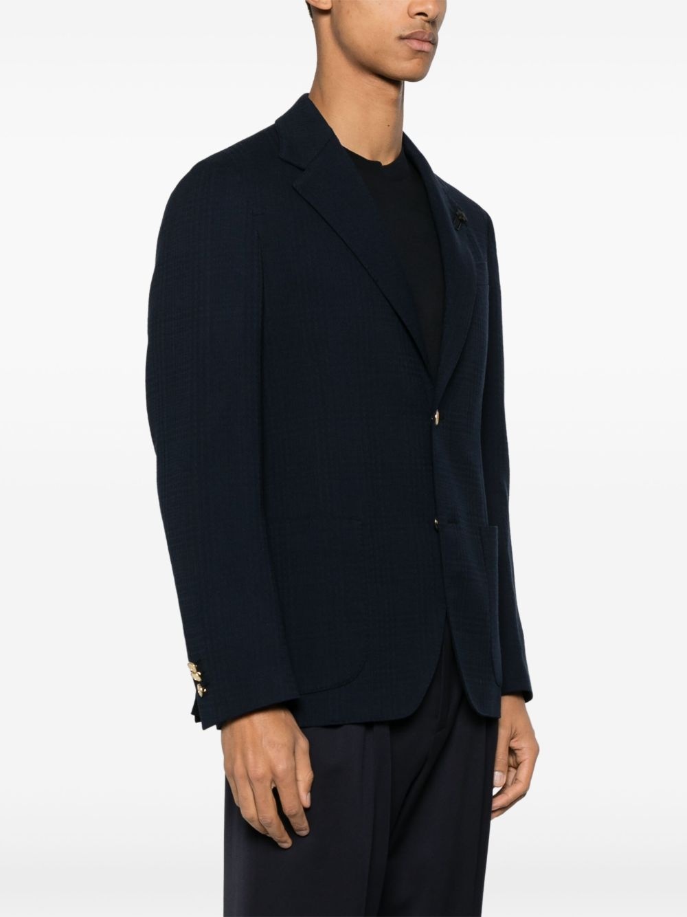 brooch-detail blazer - 3