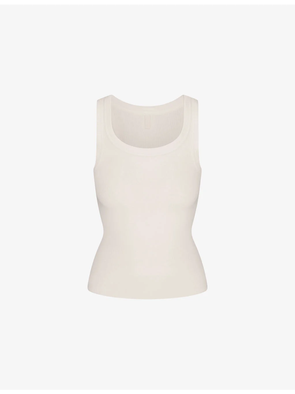 Scoop-Neck Ribbed Stretch-Cotton Tank Top - 1