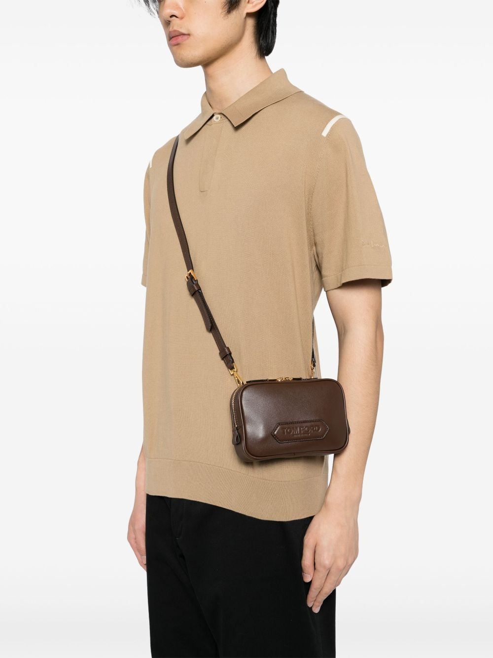 small leather messenger bag - 2