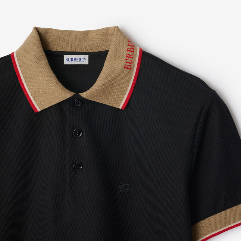 Burberry Logo Collar Cotton Polo Shirt outlook